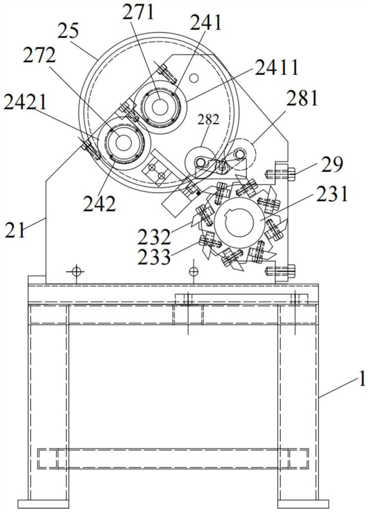 Plastic slitting and granulating machine