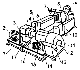 Novel inside and outside shielding cable material granulating machine