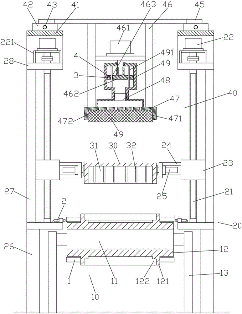 Circular sponge sticking and gluing mechanism