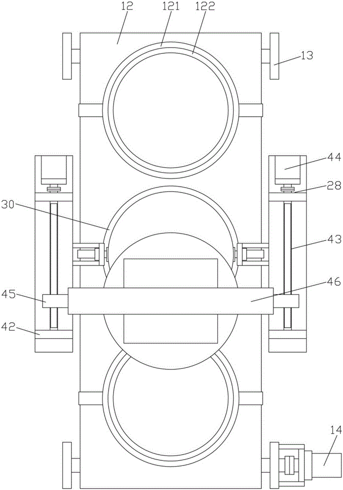 Circular sponge sticking and gluing mechanism