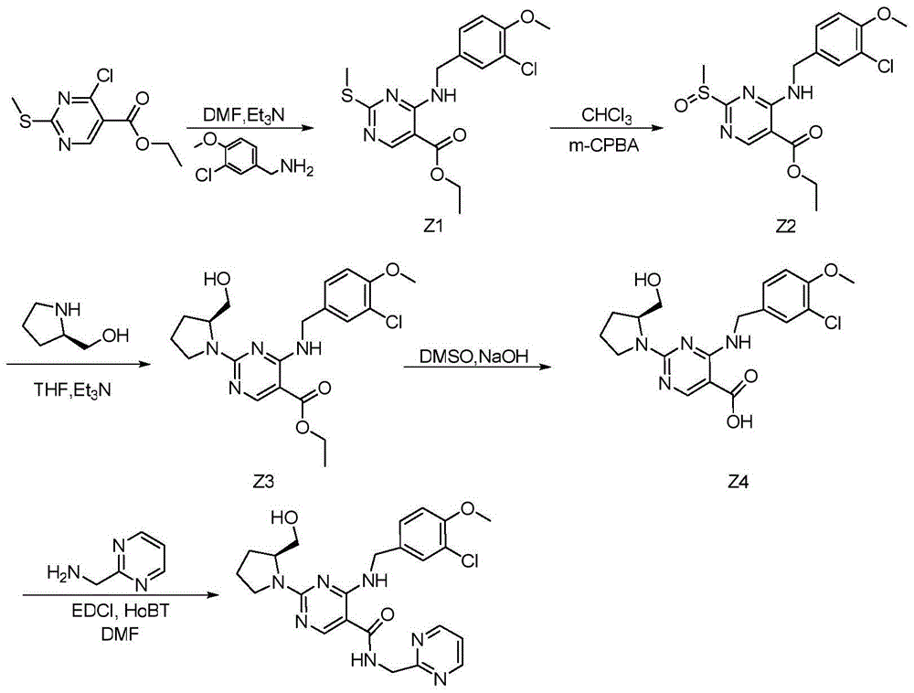 Avanafil intermediate as well as preparation method and application thereof