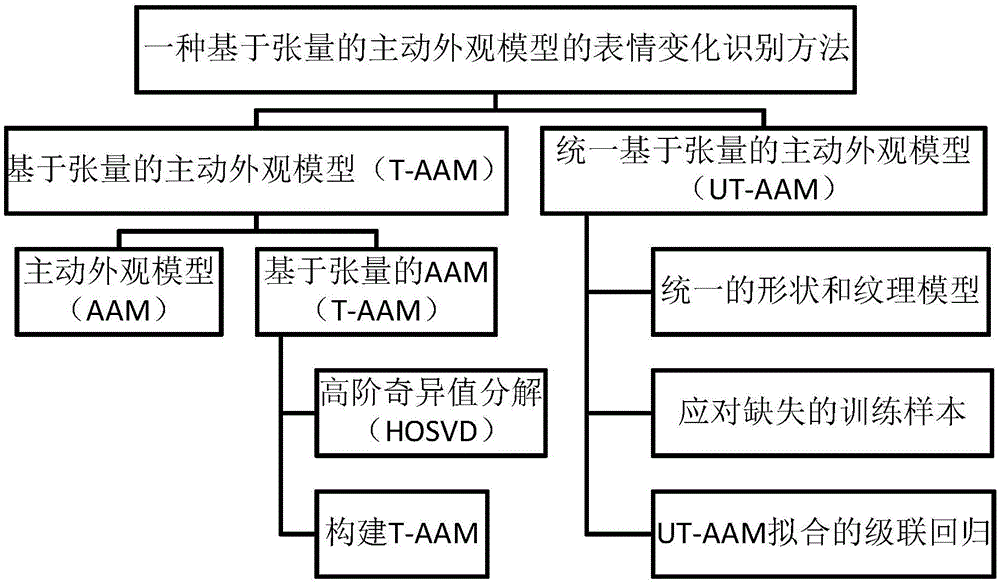 Expression variation recognizing method for tensor-based active appearance models