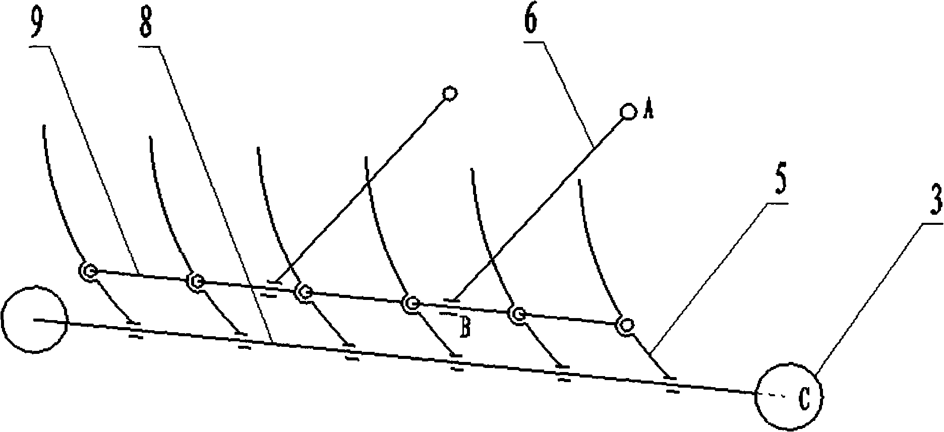 Telescopic dental formula residual film gathering method and mechanism of non-circular gear planets