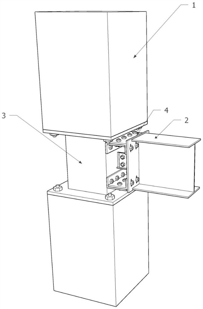 Detachable modular beam column joint device and construction method thereof