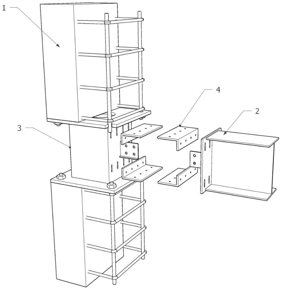 Detachable modular beam column joint device and construction method thereof