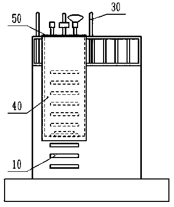 Rain shading device for environment monitoring station building