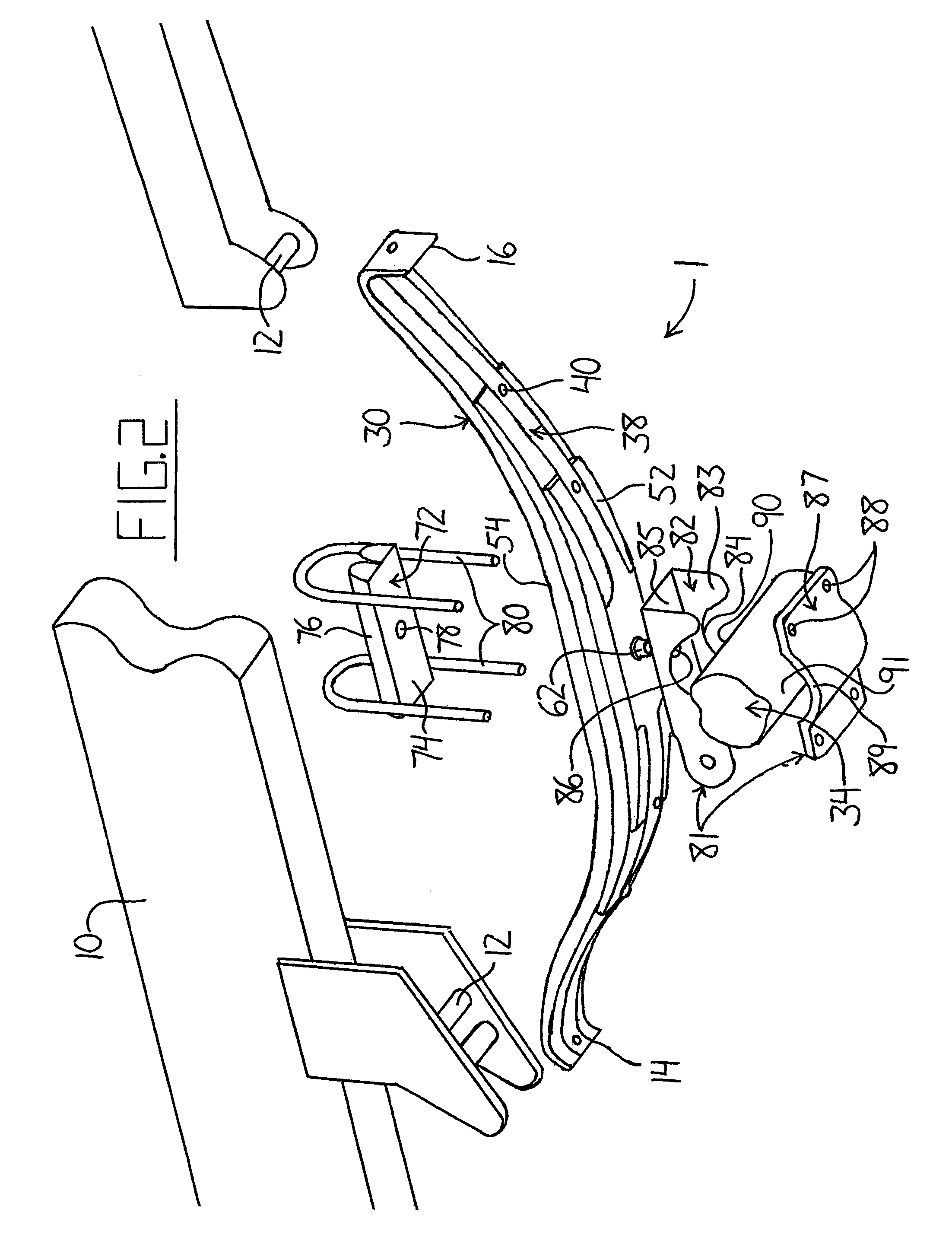 Leaf spring assembly with retaining device