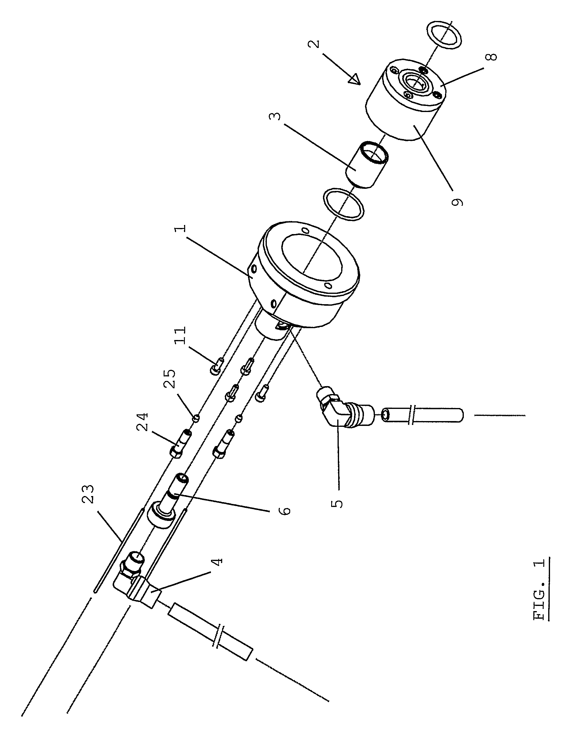 Target device for producing a radioisotope