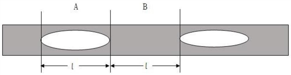 On-line intermittent hollow filter stick detection method based on regional feature analysis