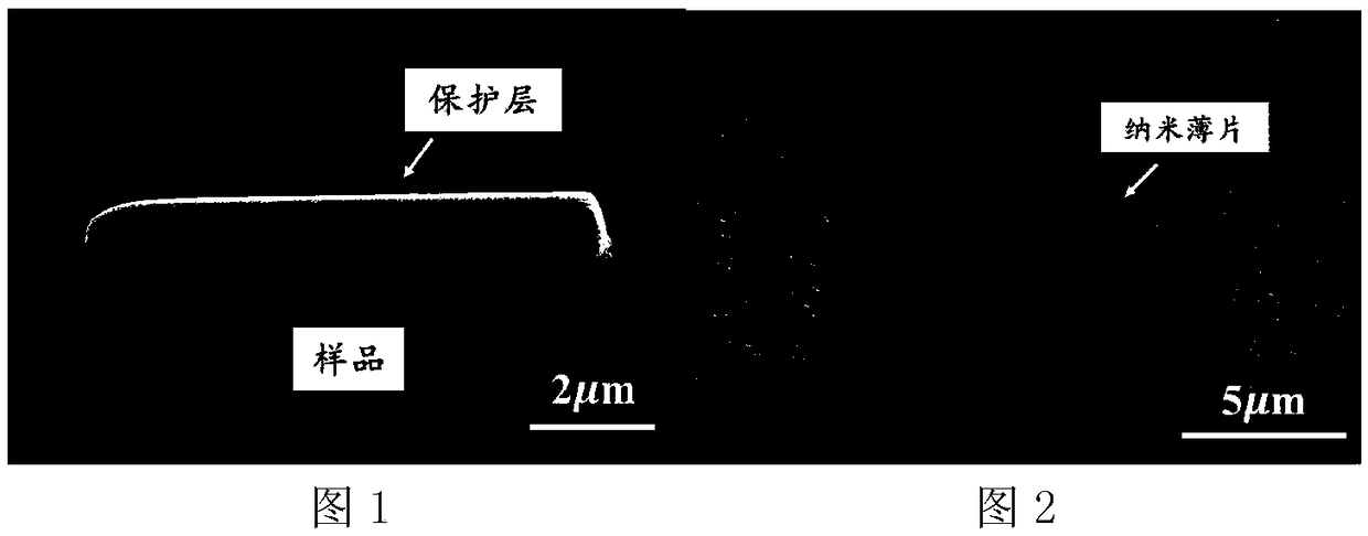 Method for preparing micro-nanostructure sample by using focused ion beam scanning electron microscope double beam system