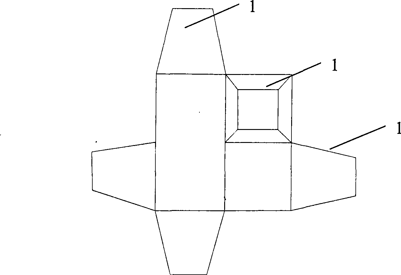 Triple type wave breaker block