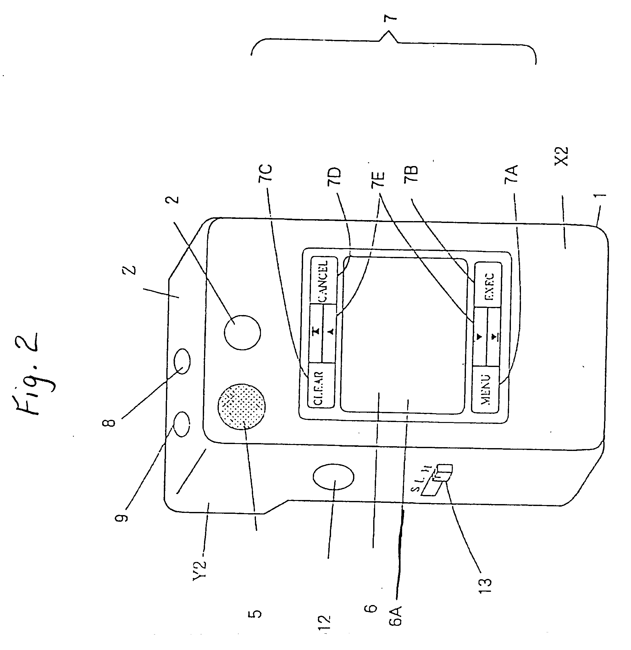 Information input apparatus having an integral touch tablet