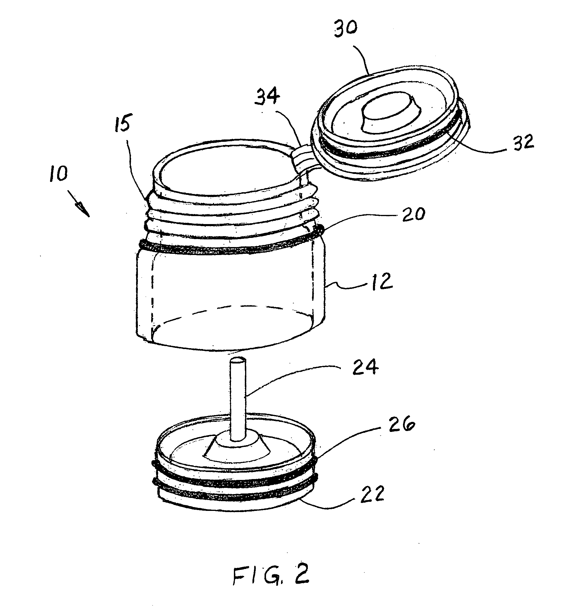 Baby formula travel bottle