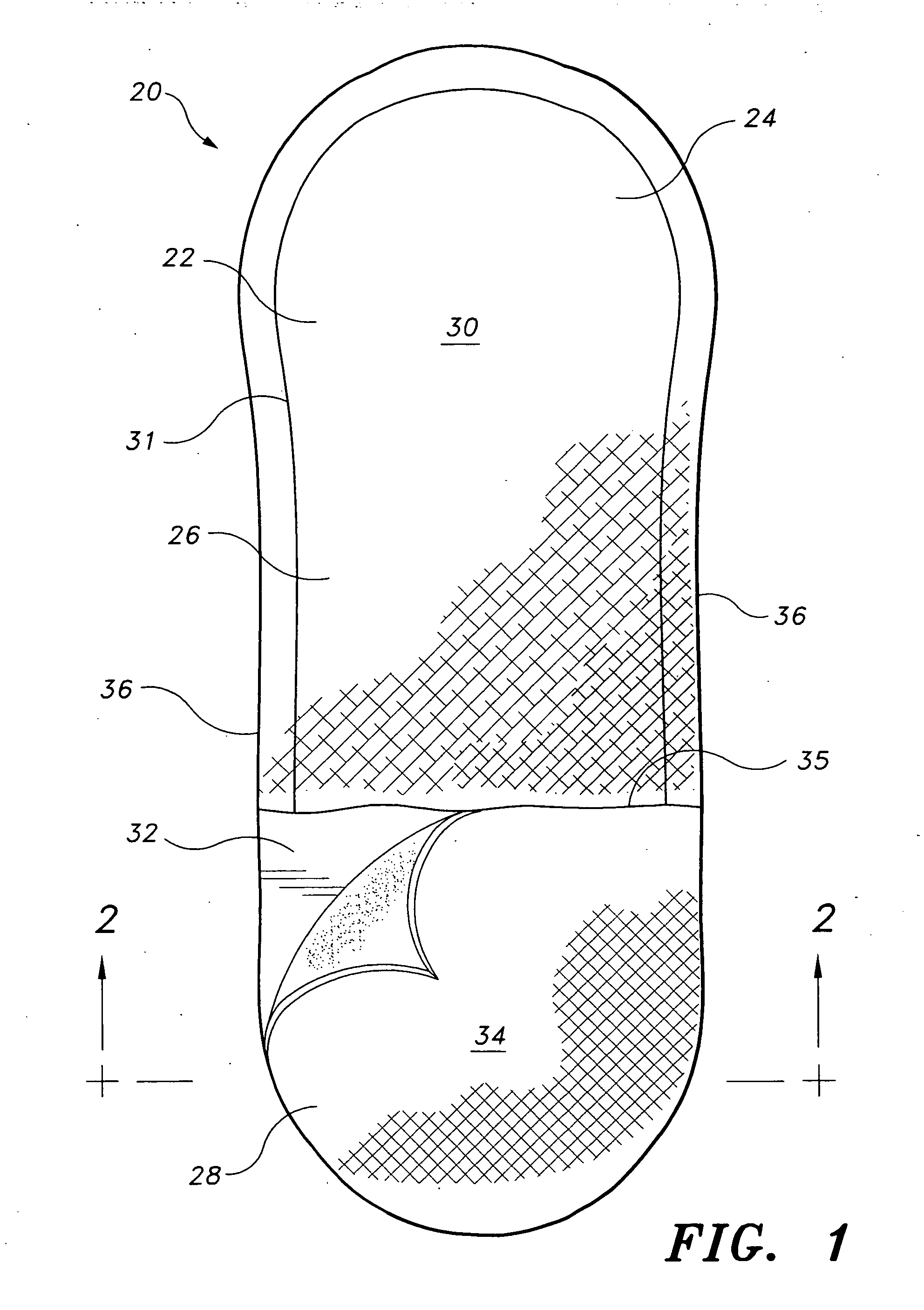 Disposable incontinence napkin for men