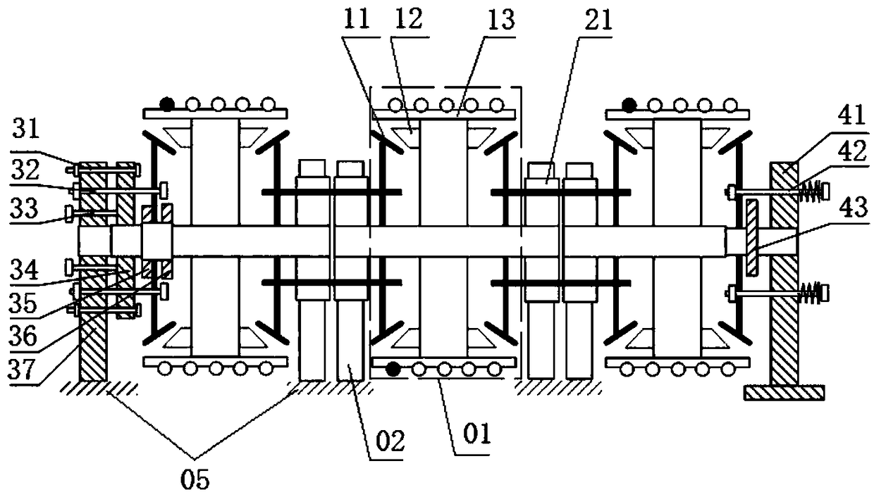 Ultra-deep vertical shaft large-tonnage lifting system jam buffering device