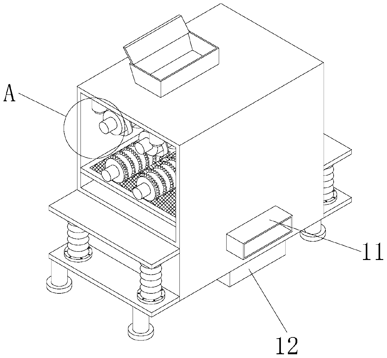 Cleaning and shelling device for camellia seeds