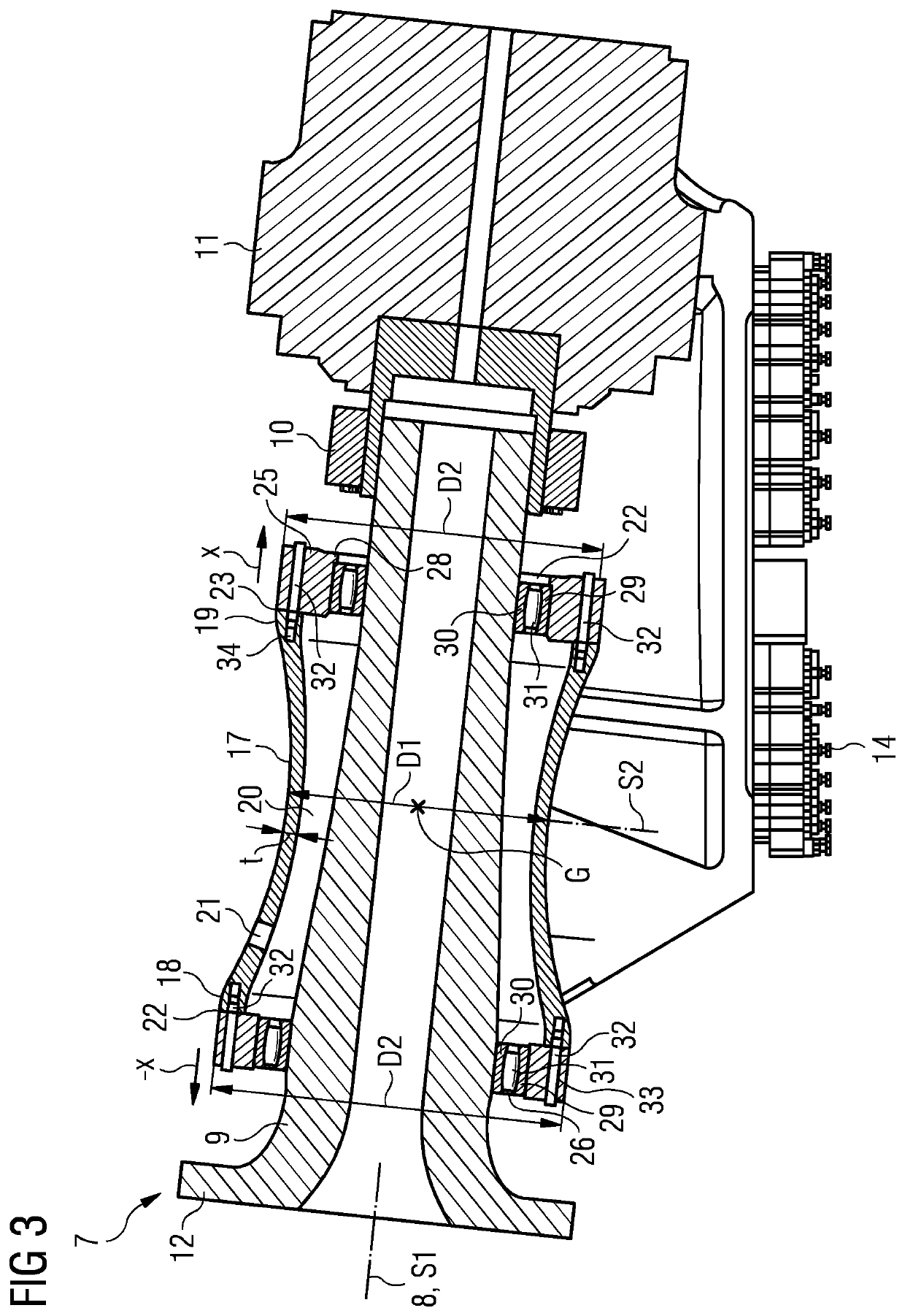 Bearing arrangement for a wind turbine, wind turbine and method for manufacturing a wind turbine