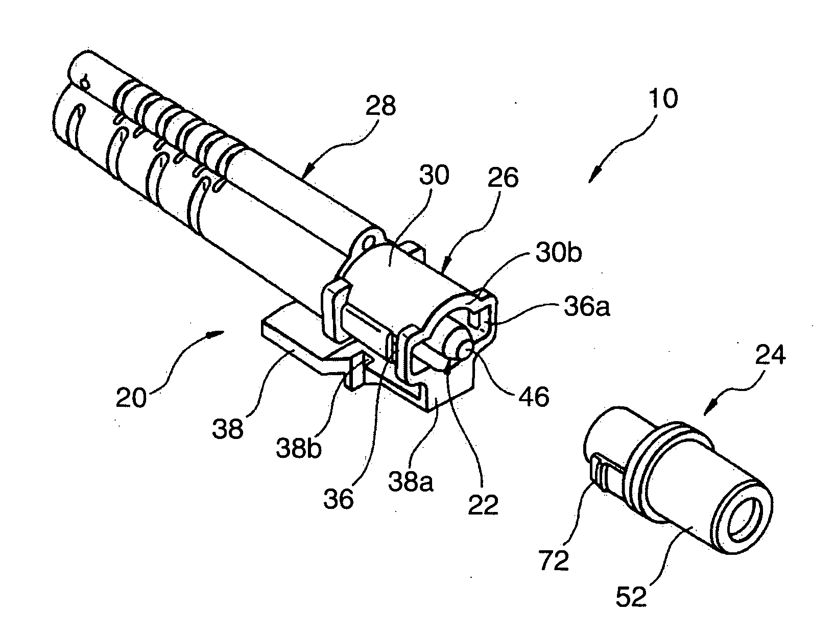 Optical connector, optical fiber with connector, optical fiber connecting device, and optical fiber connection method