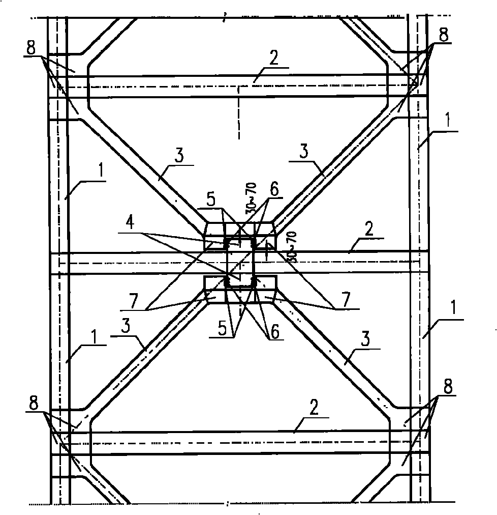 Bearing force-free anti-knock steel support system