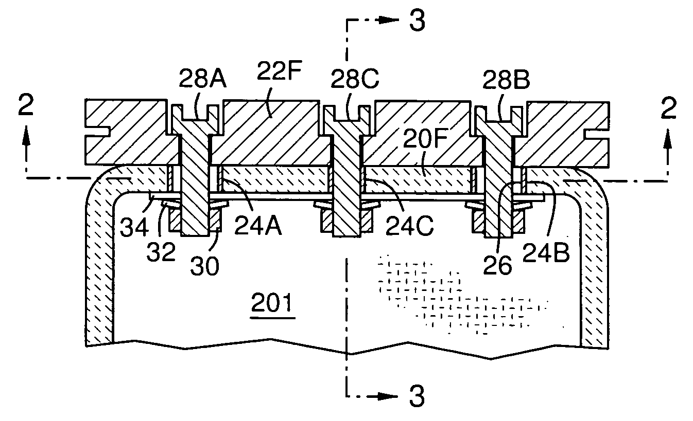 CMC to metal attachment mechanism