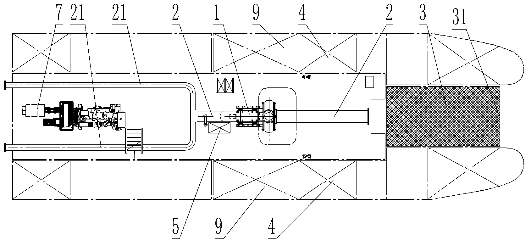 On-water waste cleaning ship