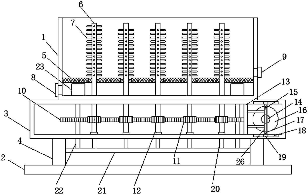 Friction type potato washing device for agricultural production