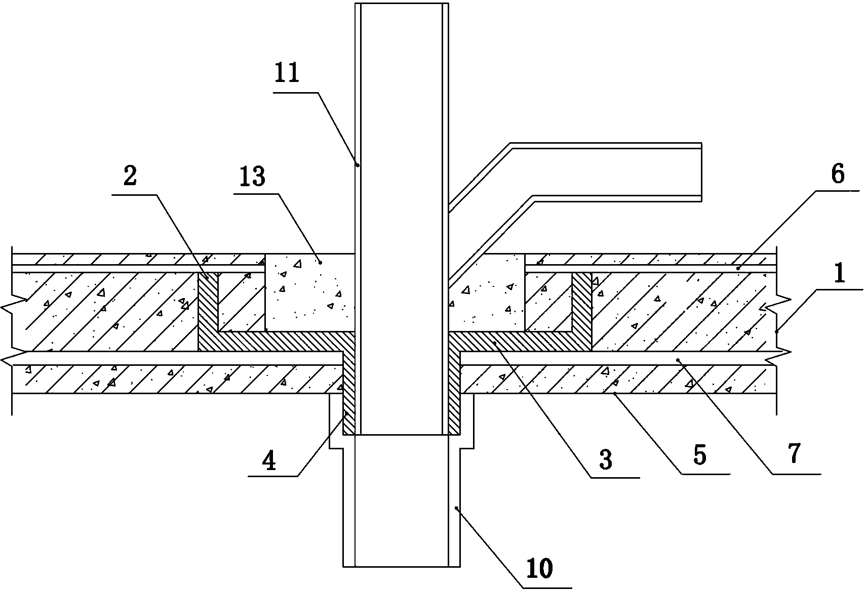 Anti-seepage floor slab and anti-seepage construction method