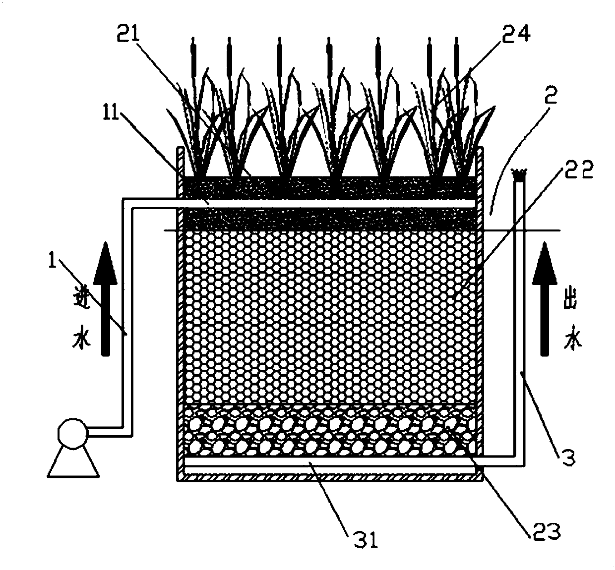 Method for constructing enhanced denitrification artificial wetland, artificial wetland, and enhanced denitrification method