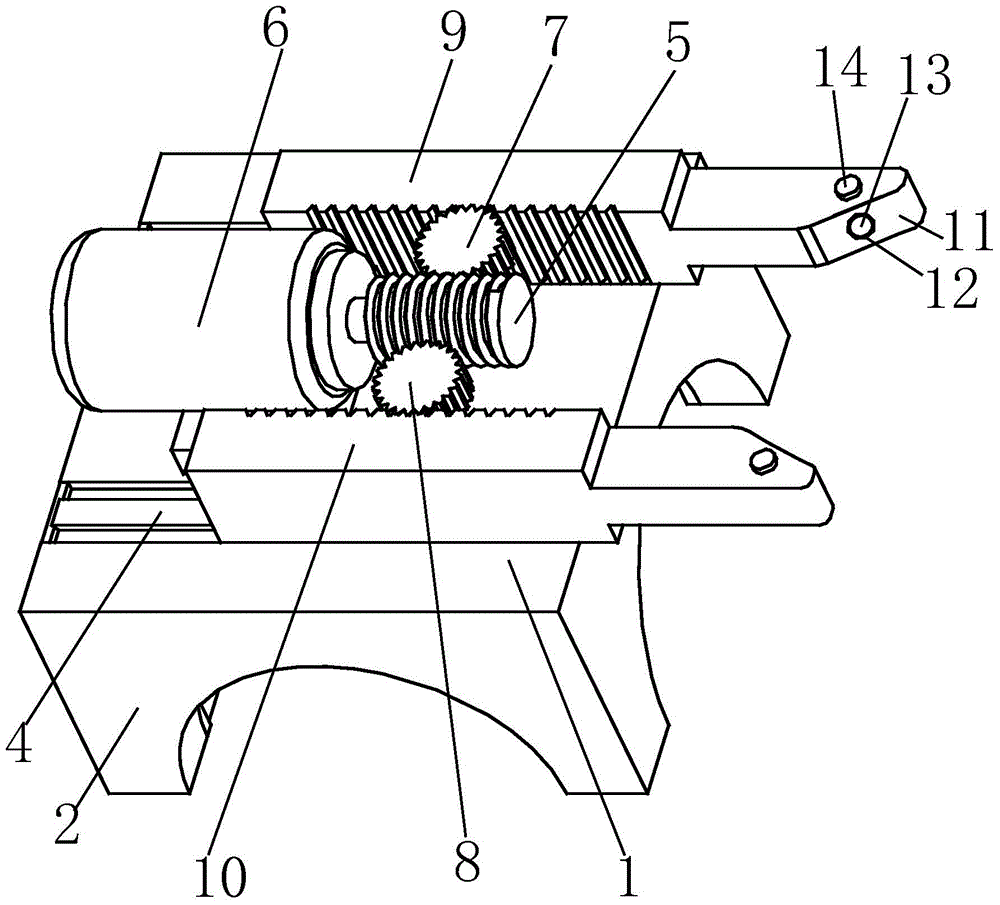 Induction arm telescopic rack of intelligent auxiliary locating and indicating vehicle