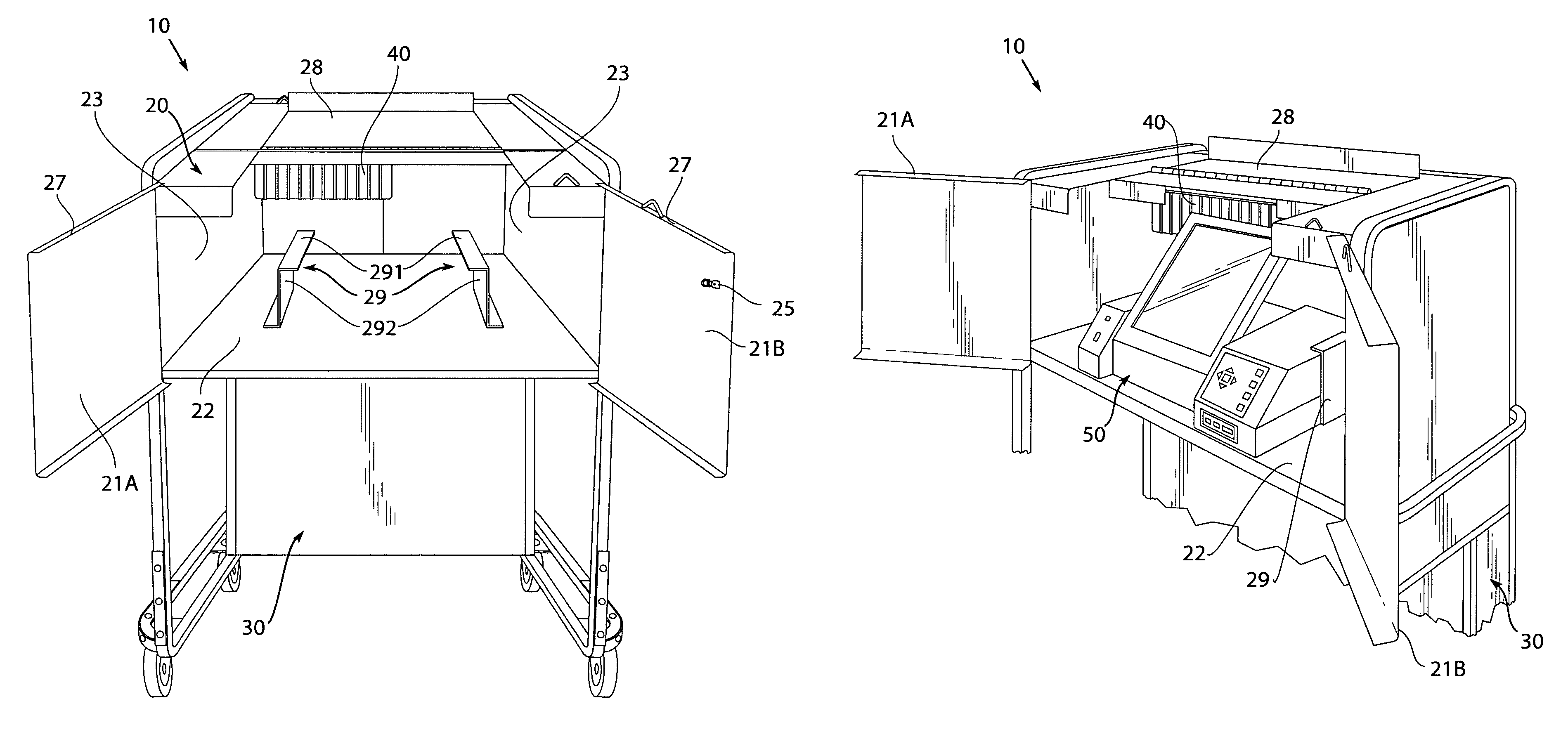 Voter terminal storage and transport cart