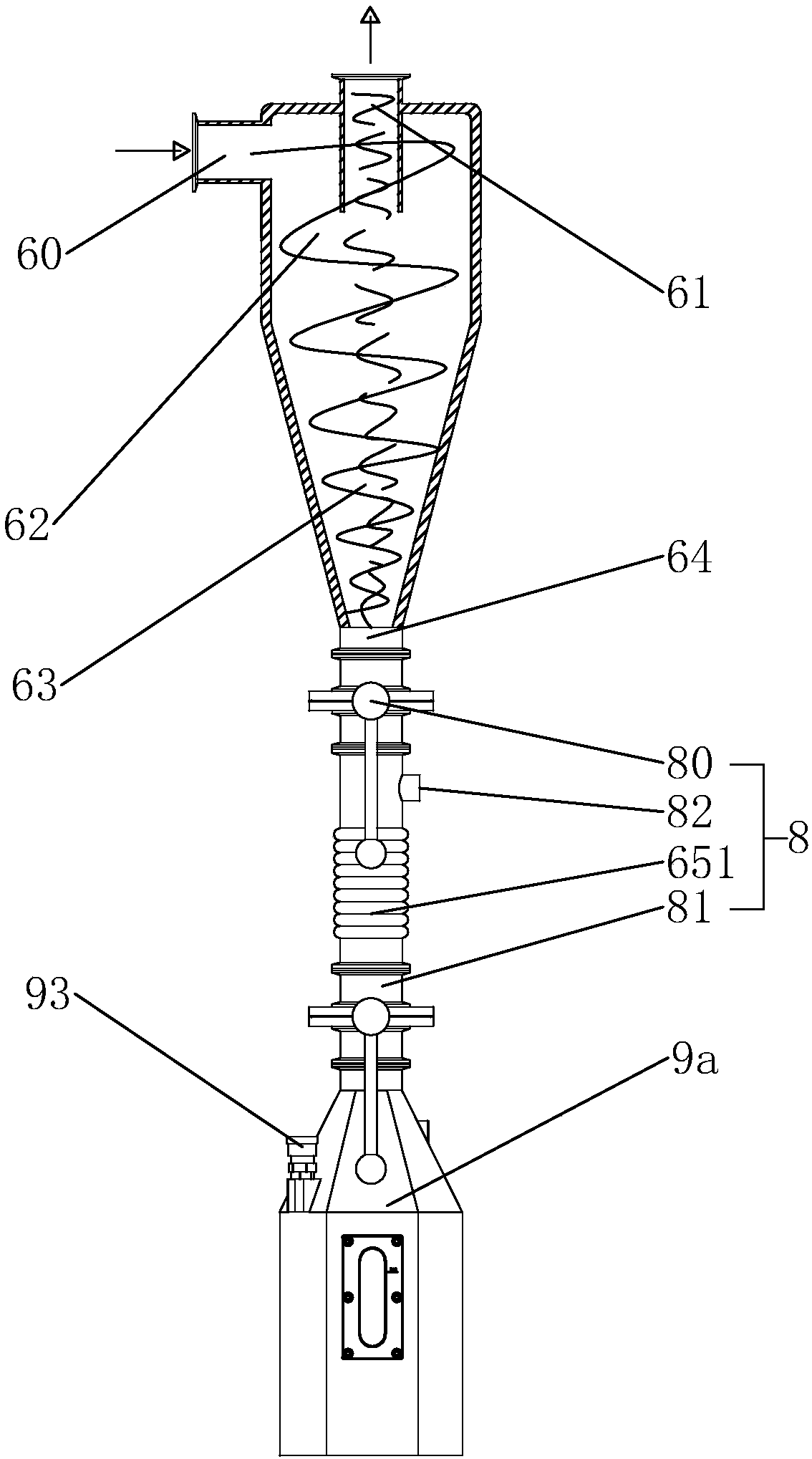 Active back-blowing cleaning equipment for selective laser melting manufacturing