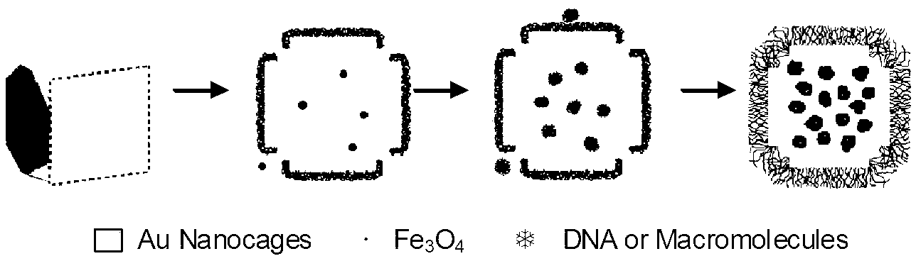 Composite nano-grade novel material based on cancer early-stage integrated detection, diagnoses, and treatment, and preparation method thereof