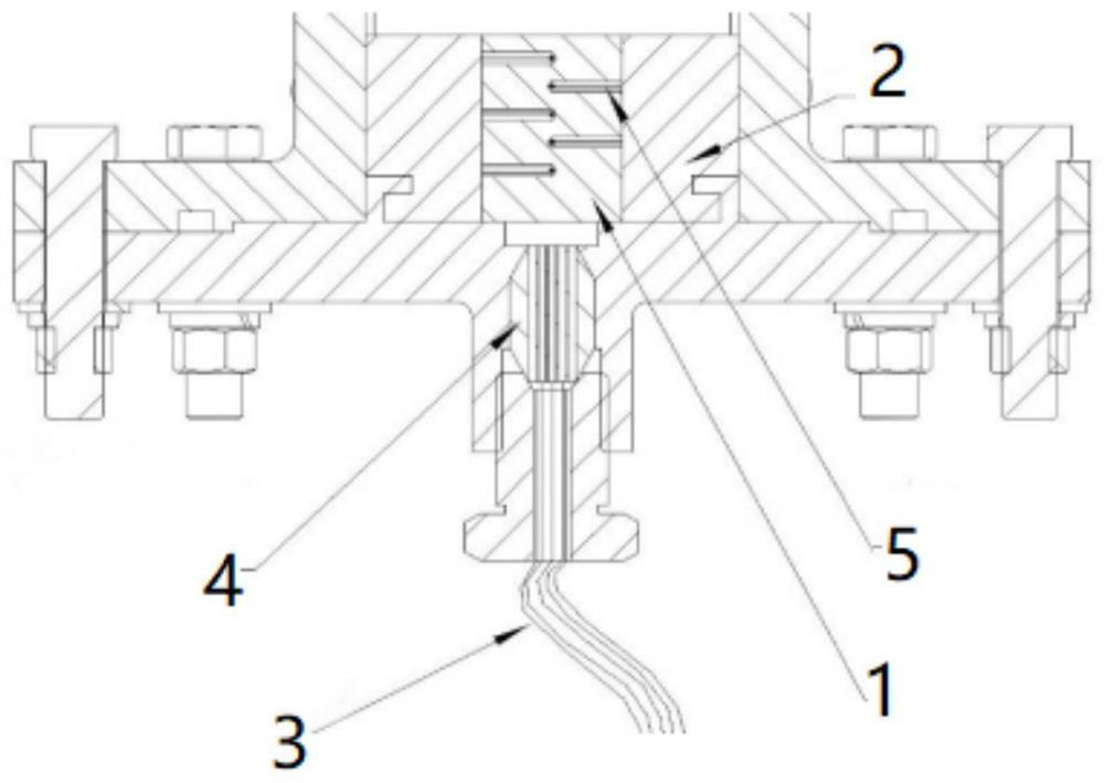 Tool for measuring gas-liquid two-phase heat flux density in rocket engine