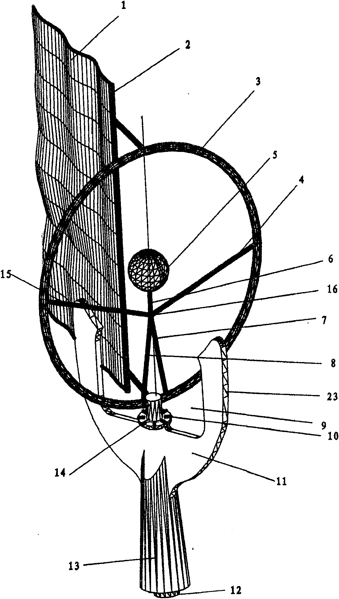 Handheld simulating auxiliary table tennis training apparatus