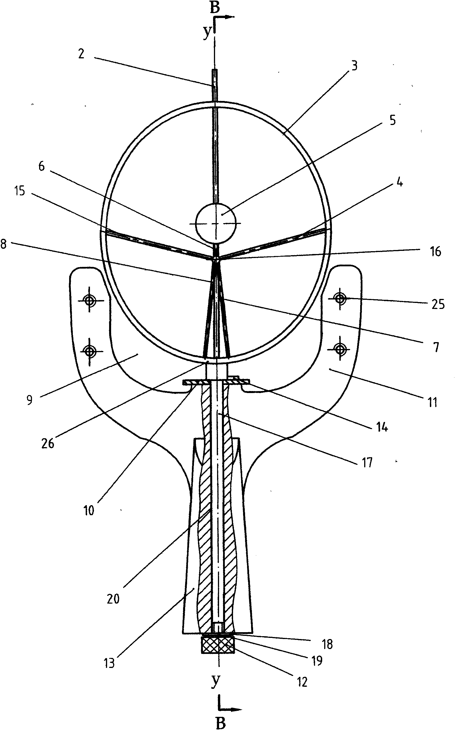 Handheld simulating auxiliary table tennis training apparatus