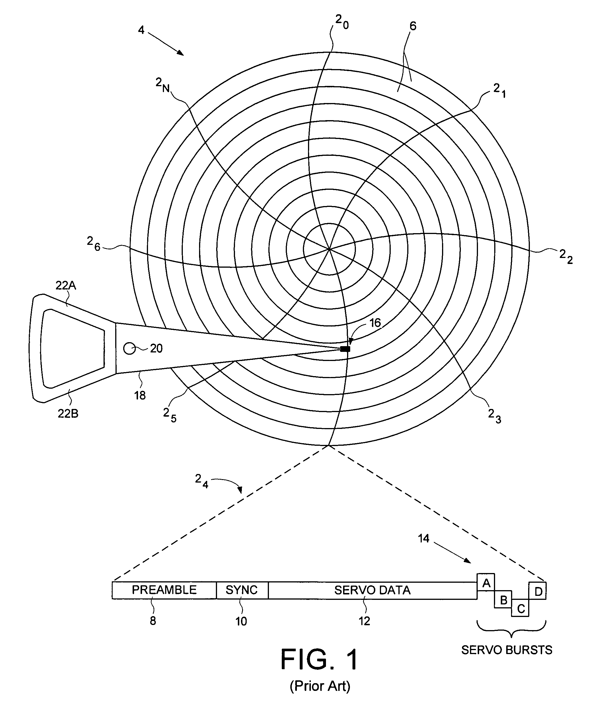 Servo writing a disk drive by overwriting a harmonic frequency fill pattern in the servo burst area