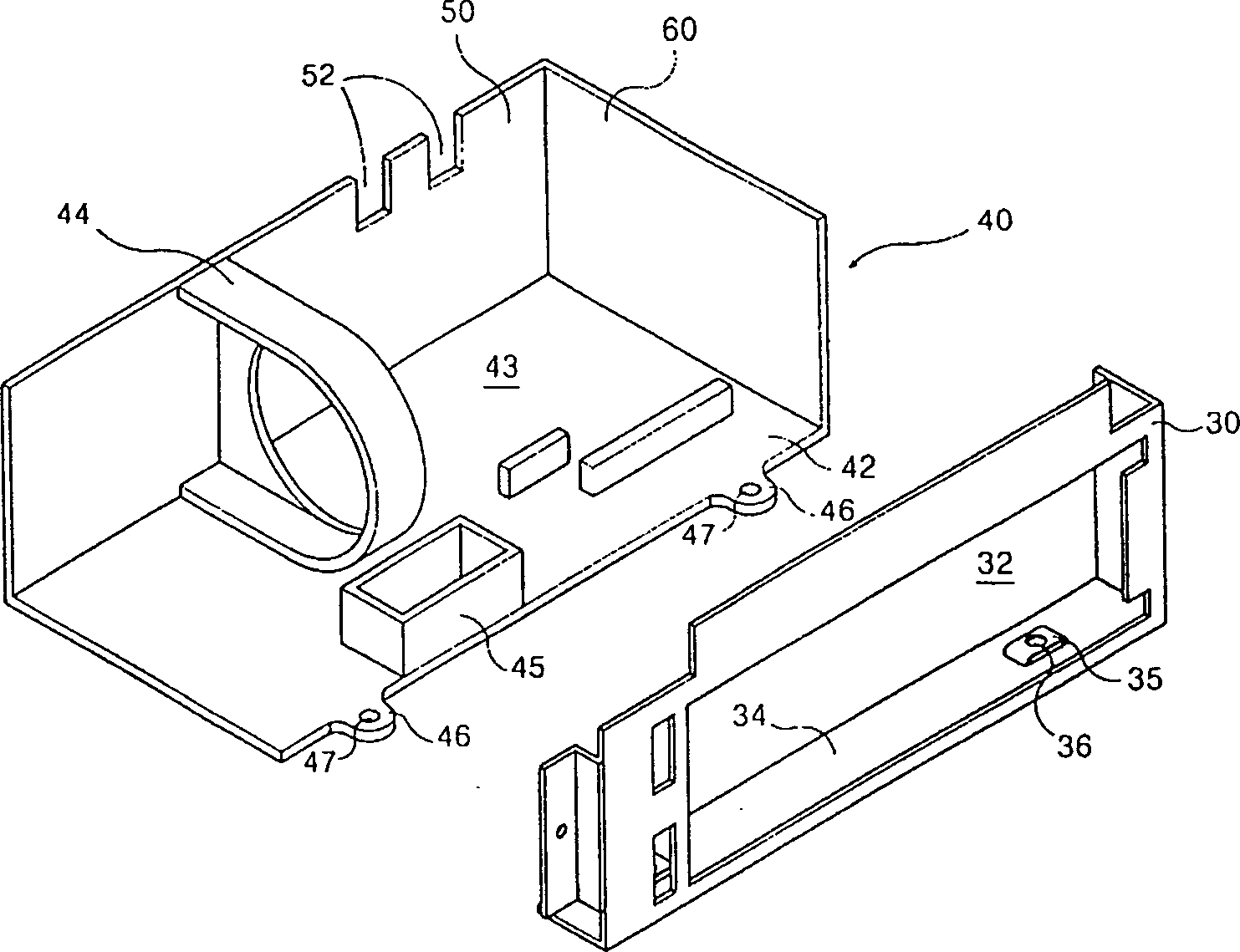 Air conditconer control box fixing plate