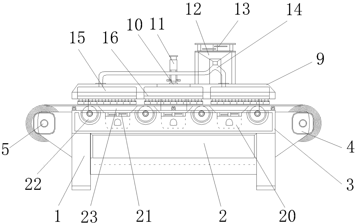 Quick-drying equipment for production and processing of bleached and dyed knitwear