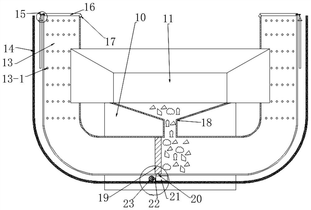 Reservoir garbage compression treatment device and control method thereof