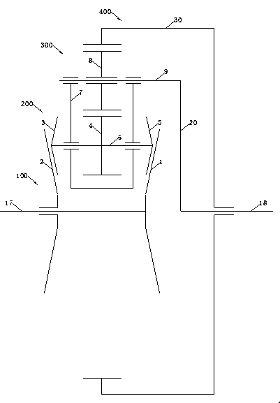 Friction planetary stepless speed changer transmission mechanism