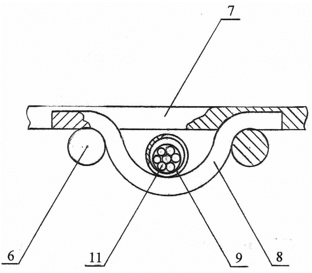 Multifunctional arched combined prestress underground pipe gallery for cisty and preparation process thereof