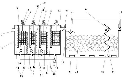 Domestic sewage treatment system and method for treating domestic sewage by using same