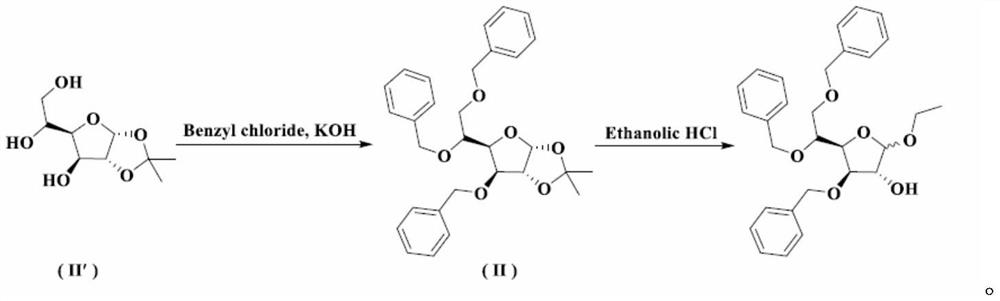 A kind of preparation method of tribenzyl glycoside