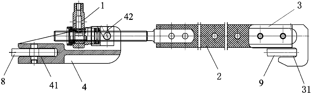 Strain insulator string live replacing device for high-voltage transmission line