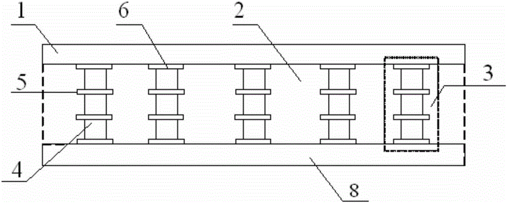 A stacked column type asphalt pavement energy harvesting device