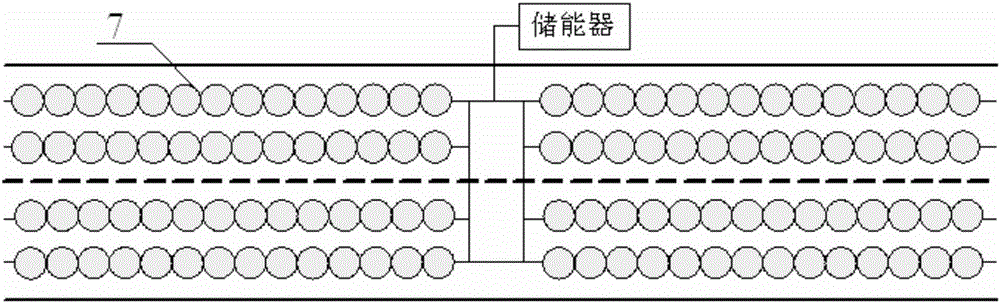 A stacked column type asphalt pavement energy harvesting device