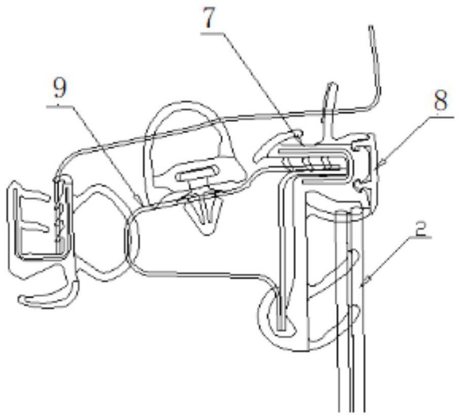 Stamping car door zero-surface-difference B column section and top section structure