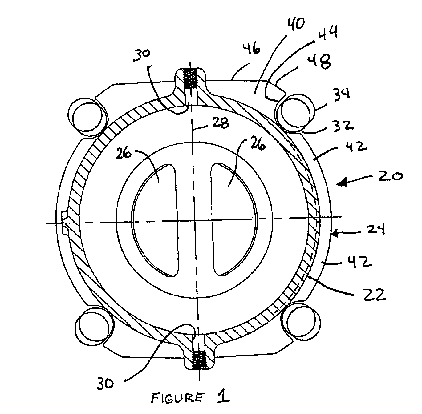 Valve flange connection