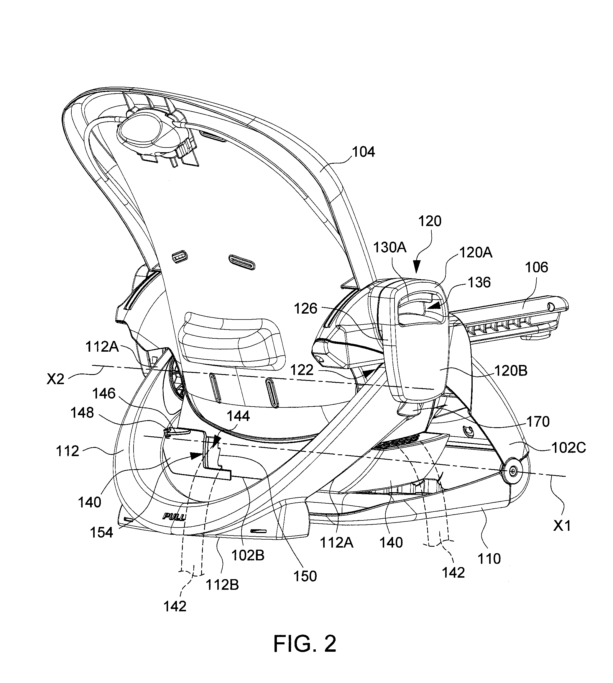 Child seat convertible to multiple configurations of use