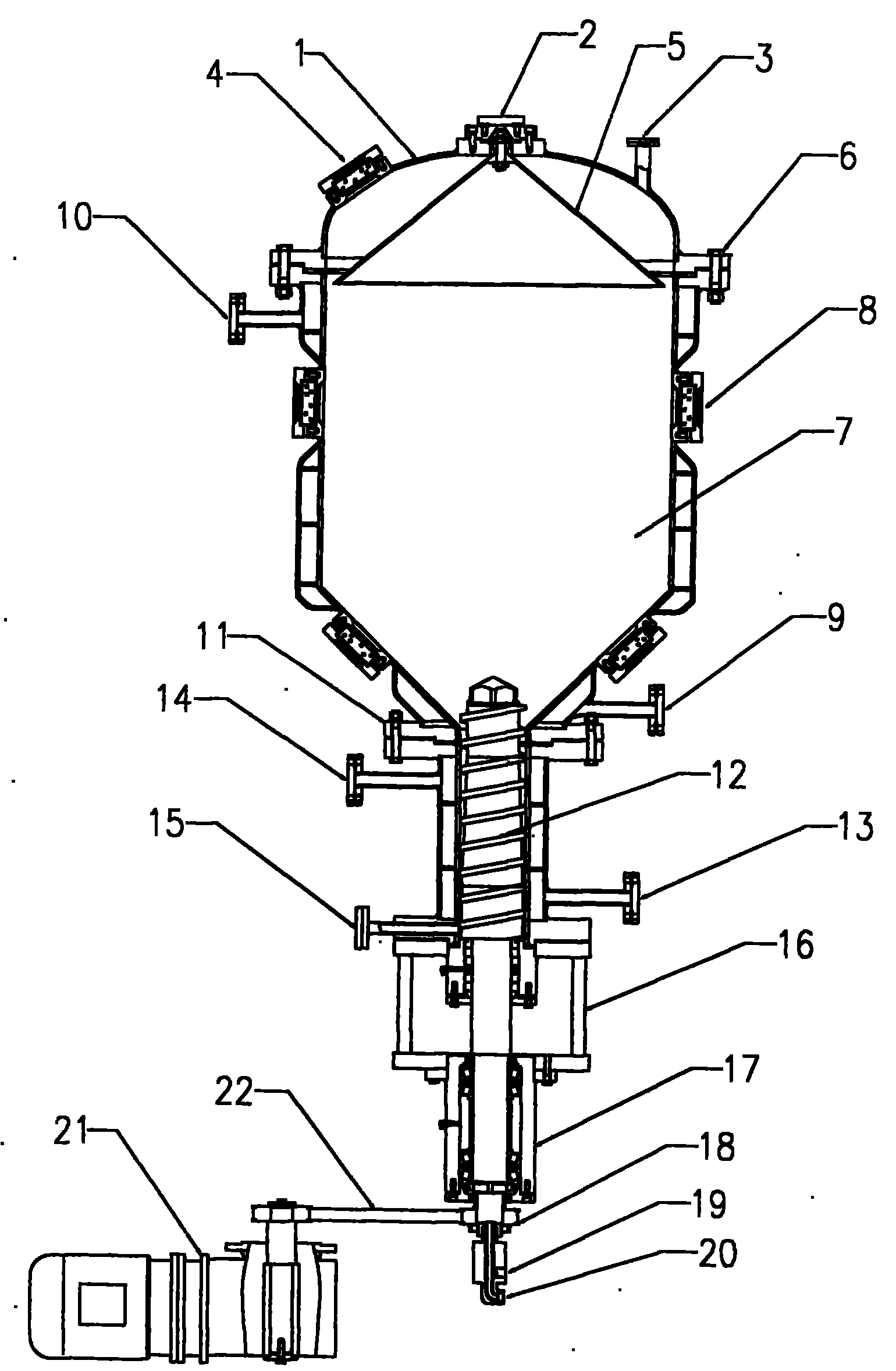 Device for continuously and rapidly defoaming high-viscosity fluid